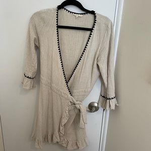 V neck wrap dress